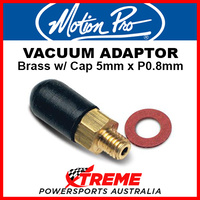 Motion Pro Vacuum Adaptor, Brass with Cap 5mm x P0.8mm 08-080218