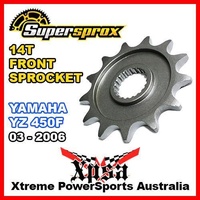 SUPERSPROX FRONT SPROCKET 14T 14 TOOTH YAMAHA YZ 450F YZ450F 2003-2006 STEEL MX