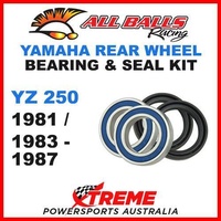 MX Rear Wheel Bearing Kit Yamaha YZ250 YZ 250 1981 & 1983-1987 Dirt Bike, All Balls 25-1267