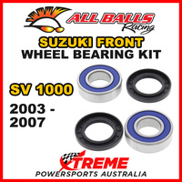 All Balls 25-1276 For Suzuki SV1000 2003-2007 Front Wheel Bearing Kit