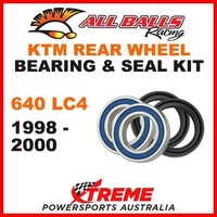 MX Rear Wheel Bearing Kit KTM 640LC4 640 LC4 1998-2000 Off Road Trail, All Balls 25-1283