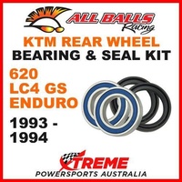 MX Rear Wheel Bearing Kit KTM 620 LC4 GS Enduro 620cc 1993-1994 Moto, All Balls 25-1283