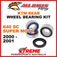 All Balls 25-1283 KTM 640 SC Super Moto 2000-2001 Rear Wheel Bearing Kit