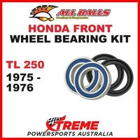 MX Front Wheel Bearing Kit Honda TL250 TL 250 1975-1976 Trail, All Balls 25-1291