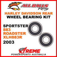 All Balls 25-1368 HD Sportster 883 Roadster XLH883R 2003 Rear Wheel Bearings