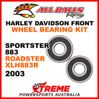 All Balls 25-1368 HD Sportster 883 Roadster XLH883R 2003 Front Wheel Bearing Kit