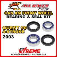 ALL BALLS 25-1395 ATV FRONT WHEEL BEARING KIT CAN AM QUEST 90 90cc 4-STROKE 2003