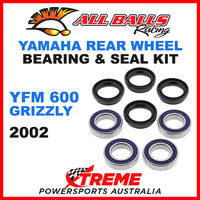 ALL BALLS 25-1409 REAR WHEEL BEARING KIT YAMAHA YFM600 GRIZZLY 2002 ATV