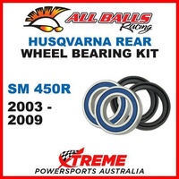 MX Rear Wheel Bearing Kit Husqvarna SM450R SM 450R 2003-2009, All Balls 25-1420