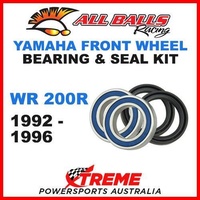 MX Front Wheel Bearing Kit Yamaha WR200R WR 200R 1992-1996 Enduro Moto, All Balls 25-1444