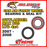 25-1516 ATV FRONT WHEEL BEARING KIT CAN AM OUTLANDER MAX  800 LTD 4X4 2007-2008