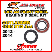 25-1516 ATV FRONT WHEEL BEARING KIT CAN AM OUTLANDER 1000 STD 4X4 2012-2014