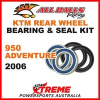 MX Rear Wheel Bearing Kit KTM 950 ADVENTURE 950cc 2006 DUAL SPORT Moto, All Balls 25-1533