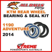 MX Rear Wheel Bearing Kit KTM 1190 ADVENTURE 1190cc 2014 DUAL SPORT Moto, All Balls 25-1533