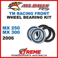 MX Front Wheel Bearing Kit TM Racing MX250 MX300 MX 250 300 2006, All Balls 25-1549