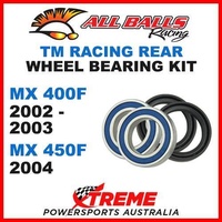 Rear Wheel Bearing Kit TM MX400F MX450F MXF400 MXF450 2002-2004, All Balls 25-1550