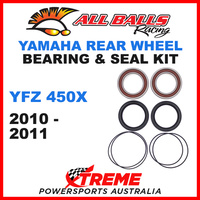 ALL BALLS 25-1612 Yamaha YFZ 450X 2010-2011 Rear Wheel Bearing Kit