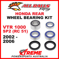 All Balls 25-1657 Honda VTR1000 SP2 RC51 2002-2006 Rear Wheel Bearing Kit