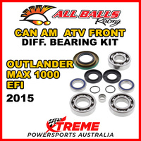 25-2069 Can Am Outlander MAX 1000 EFI 2015 ATV Front Differential Bearing Kit