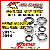 25-2086 Can Am Outlander 650 STD 4x4 2011-2014 ATV Rear Differential Bearing Kit