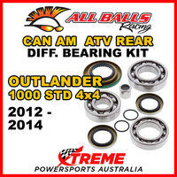 25-2086 Can Am Outlander 1000 STD 4x4 2012-14 ATV Rear Differential Bearing Kit