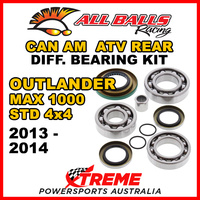 25-2086 CanAm Outlander MAX 1000 STD 4x4 13-14 ATV Rear Differential Bearing Kit