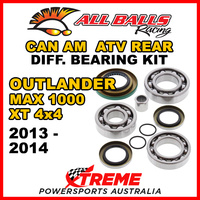 25-2086 Can Am Outlander MAX 1000 XT 4x4 13-14 ATV Rear Differential Bearing Kit