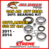 25-2086 Can Am Outlander 500 XT 4x4 2011-2014 ATV Rear Differential Bearing Kit