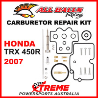 All Balls 26-1372 Honda TRX450R TRX 450R 2007 Carburetor Repair Kit