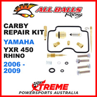 26-1508 ATV CARBURETOR CARBY REBUILD KIT YAMAHA YXR450 450 RHINO 2006-2009