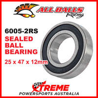 All Balls 6005-2RS 25x47x12mm Sealed Ball Bearing ABEC-3 Triple Lip Seal