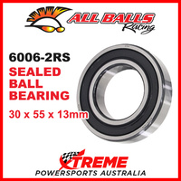 All Balls 6006-2RS 30x55x13mm Sealed Ball Bearing ABEC-3 Triple Lip Seal