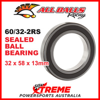 All Balls 60/32-2RS 32x58x13mm Sealed Ball Bearing ABEC-3 Triple Lip Seal