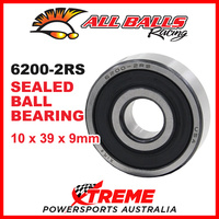 All Balls 6200-2RS 10x30x9mm Sealed Ball Bearing ABEC-3 Triple Lip Seal