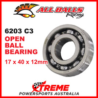 All Balls 6203 C3 Crankshaft 17x40x12mm Sealed Ball Bearing ABEC-3 Triple Lip Seal