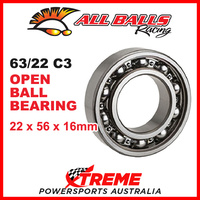 All Balls 63/22 C3 Engine 22x56x16mm Open Ball Bearing ABEC-3