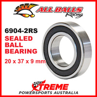 All Balls 6904-2RS 20x37x9mm Sealed Ball Bearing ABEC-3 Triple Lip Seal