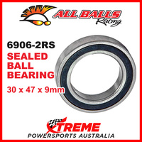 All Balls 6906-2RS 30x47x9mm Sealed Ball Bearing ABEC-3 Triple Lip Seal