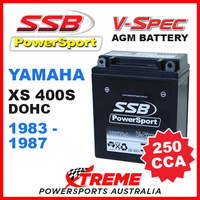 SSB 12V V-SPEC DRY CELL 250 CCA AGM BATTERY YAMAHA XS400S XS 400S DOHC 1983-1987