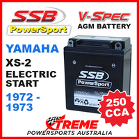 SSB 12V V-SPEC DRY CELL 250 CCA AGM BATTERY YAMAHA XS-2 ELECTRIC START 1972-1973