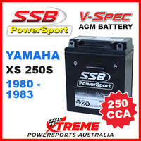 SSB 12V V-SPEC DRY CELL 250 CCA AGM BATTERY YAMAHA XS250S XS 250S 1980-1983