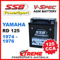 SSB 12V V-SPEC DRY CELL 125 CCA AGM BATTERY YAMAHA RD125 RD 125 1974-1976