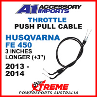 A1 Powerparts Husaberg FE450 2013-2014 +3" Throttle Push/Pull Cable 54-122-10