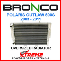 Psychic/Bronco Polaris OUTLAW 500 2003-2011 Core 75mm OVERSIZED Single Aluminium Radiator