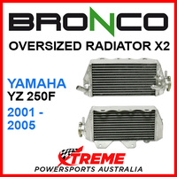 Psychic/Bronco YAMAHA YZ250F YZF250 2001-2005 OVERSIZED Dual Radiator