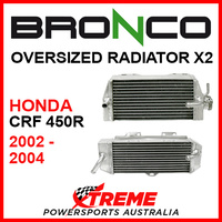 Psychic/Bronco HONDA CRF450 R CRF 450R 2002-2004 OVERSIZED Dual Radiator