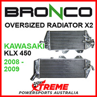 Psychic/Bronco KAWASAKI KLX450 KLX 450 2008-2009 OVERSIZED Dual Radiator