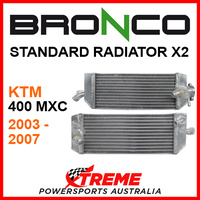 Psychic/Bronco KTM 400MXC 400 MXC 2003-2007 STANDARD Dual Radiator