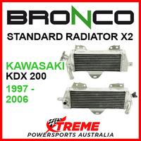 Psychic/Bronco KAWASAKI KDX200 KDX 200 1997-2006 STANDARD Dual Radiator