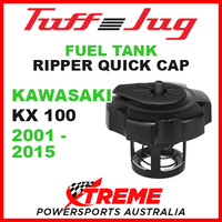 Kawasaki KX100 KX 100 2001-2015 Fuel Gas Tank Tuff Jug Quick Cap Black